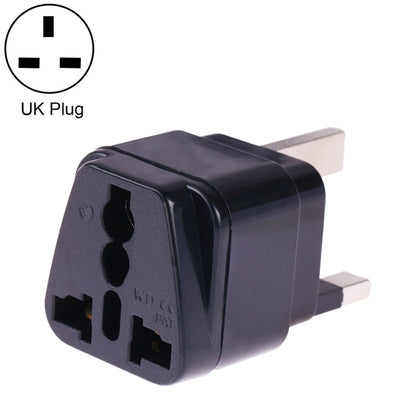Portable Universal Socket to UK Plug Power Adapter Travel Charger with Fuse(Black) - Consumer Electronics by buy2fix | Online Shopping UK | buy2fix