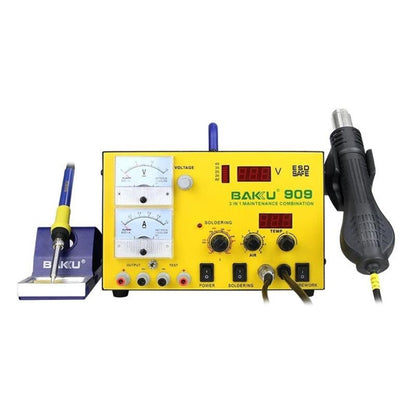 BAKU BK-909 BGA Rework Solder Station Hot Air Gun Welder Equipment, EU Plug - Soldering Iron Set by BAKU | Online Shopping UK | buy2fix