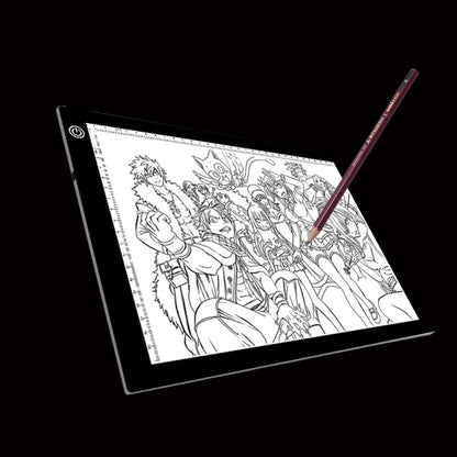 A4 Size 5W 5V LED Three Level of Brightness Dimmable Acrylic Copy Boards for Anime Sketch Drawing Sketchpad, with USB Cable & Plug, Size：240x360x5mm - Consumer Electronics by buy2fix | Online Shopping UK | buy2fix