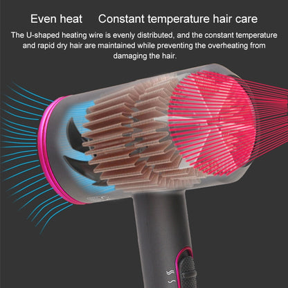 High-power Anionic Cold Hot Air Constant Temperature Hair Dryer, EU Plug (Red + Black) - Home & Garden by buy2fix | Online Shopping UK | buy2fix