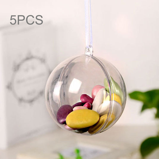 5 PCS Transparent Christmas Ball Hollow Plastic Sphere Ball Shaped Eternal Flower Ball Wedding Gifts Gift Box, Size: 7 x 7cm - Home & Garden by buy2fix | Online Shopping UK | buy2fix