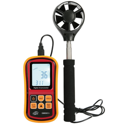 BENETECH GM8901+ High Accuracy Anemometer Wind Speed Gauge Temperature Measure Digital LCD Display Meter Measuring Tool - Tachometers & Anemometer by BENETECH | Online Shopping UK | buy2fix