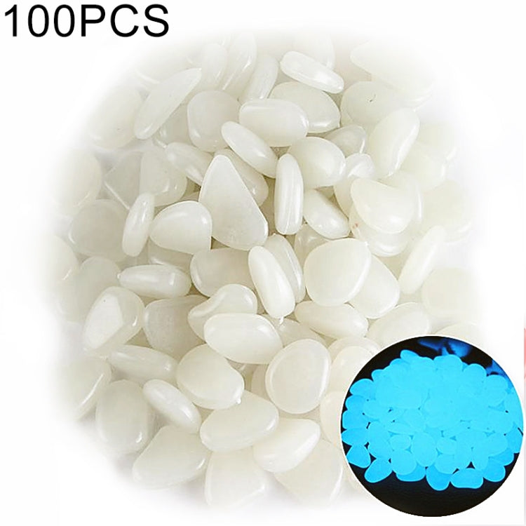 100 PCS Glow in The Dark Garden Pebbles for Walkways & Decoration and Plants Luminous Stones(White) - Home & Garden by buy2fix | Online Shopping UK | buy2fix