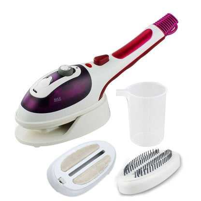 Multifunction Household Handheld Steamer Travel Portable Hand - Held Steam Hanging Hot Machine Ceramic Bottom with Flannelette Brush & Hair Brush & Measuring Cup,US Plug(Purple) - Home & Garden by buy2fix | Online Shopping UK | buy2fix