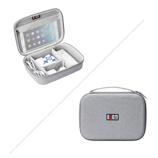 BUBM Multi-function Headphone Charger Data Cable Digital Storage Bag, Size:25x20x8cm(Grey) - Digital Storage Bag by BUBM | Online Shopping UK | buy2fix