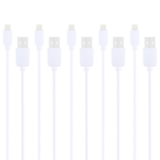 5 PCS HAWEEL 1m High Speed 8 pin to USB Sync and Charging Cable Kit for iPhone, iPad(White) - Apple Accessories by buy2fix | Online Shopping UK | buy2fix