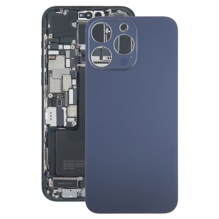 For iPhone 15 Pro Glass Battery Back Cover(Blue) -  by buy2fix | Online Shopping UK | buy2fix