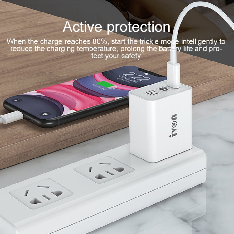 IVON AD48 18W PD Fast Charger + USB-C / Type-C to 8 Pin Data Cable Set, US Plug - USB Charger by IVON | Online Shopping UK | buy2fix