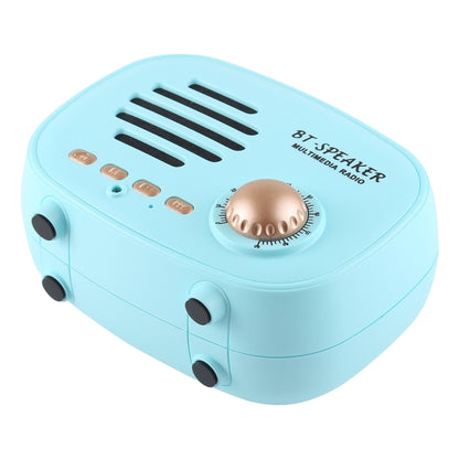 Q108 Retro Mini Wireless Bluetooth Speaker, Support Hands-free / TF Card / U disk / FM(Blue) - Mini Speaker by buy2fix | Online Shopping UK | buy2fix