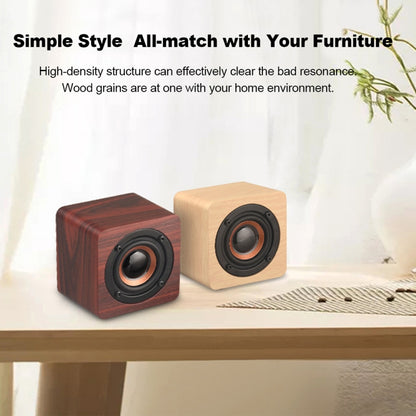 Q1 Wooden Mini Portable Mega Bass Wireless Bluetooth Speaker(Yellow) - Mini Speaker by buy2fix | Online Shopping UK | buy2fix