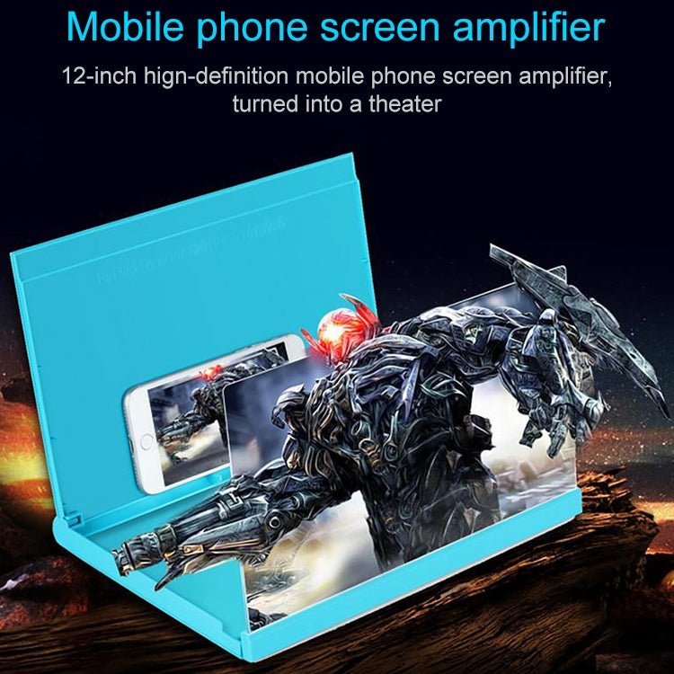 F18 12 inch Rotatable Folding Universal Mobile Phone Screen Amplifier HD Video Amplifier with Block Light Card, Book Shape Version(White) - Screen Magnifier by buy2fix | Online Shopping UK | buy2fix