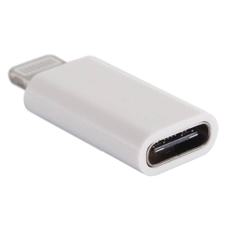 ENKAY Hat-Prince HC-6 Mini ABS USB-C / Type-C 3.1 to 8 Pin Port Connector Adapter(White) - Apple Accessories by ENKAY | Online Shopping UK | buy2fix