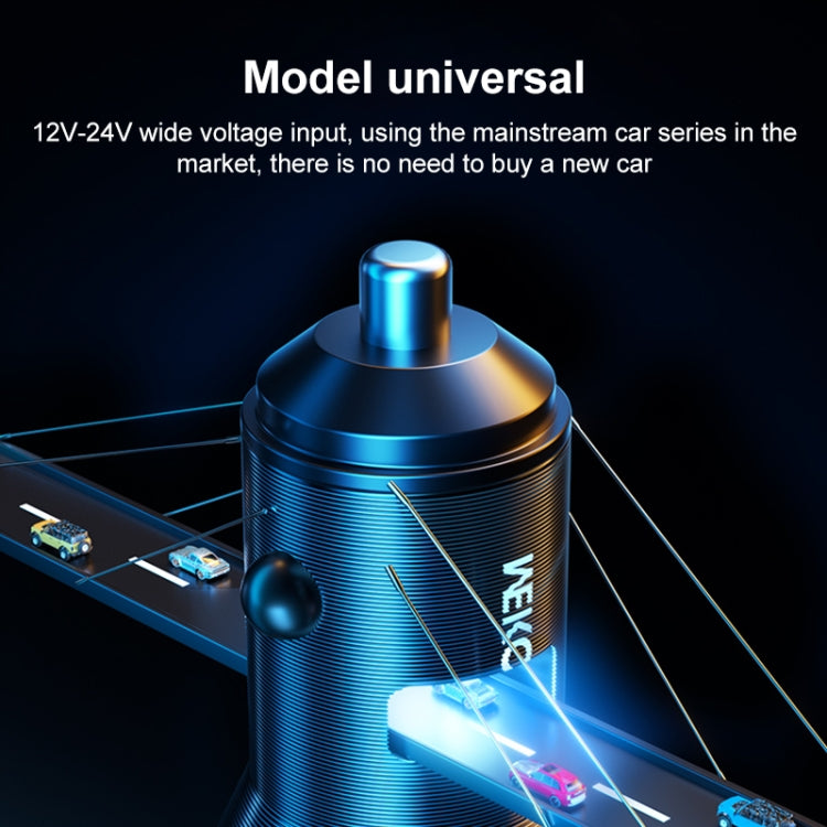 WK WP-C43 Staroad Series 15W Dual USB Car Charger(Coffee) - Car Charger by WK | Online Shopping UK | buy2fix