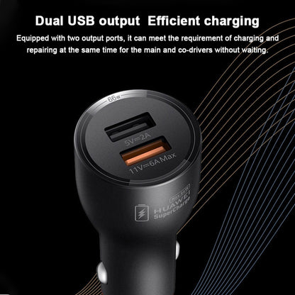 Original Huawei P0006 Dual USB Interface Super Fast Charging Car Charger (Max 66W) (Black) - Car Charger by Huawei | Online Shopping UK | buy2fix