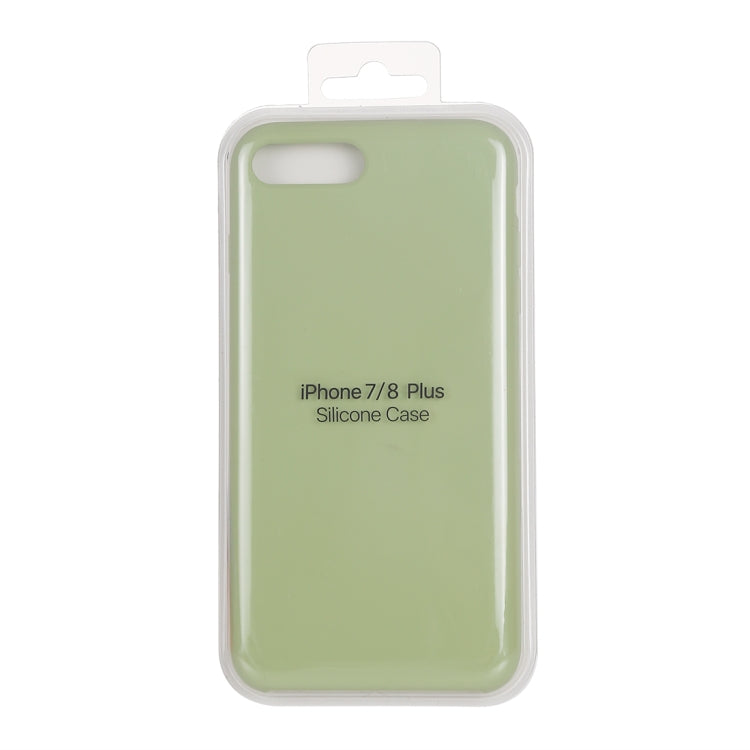 Pure Color Liquid Silicone Case for iPhone 8 Plus & 7 Plus(Mint Green) - More iPhone Cases by buy2fix | Online Shopping UK | buy2fix