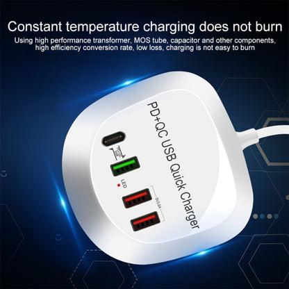 WLX-T3P 4 In 1 PD + QC Multi-function Smart Fast Charging USB Charger(AU Plug) - Multifunction Charger by buy2fix | Online Shopping UK | buy2fix