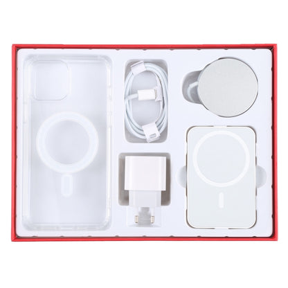 5 in 1 Data Cable + Travel Charger + Wired / Wireless MagSafe Magnetic Wireless Charger + MagSafe Magnetic Phone Case Digital Gift Box Set for iPhone 12 Pro, EU Plug (Red) - Apple Accessories by buy2fix | Online Shopping UK | buy2fix