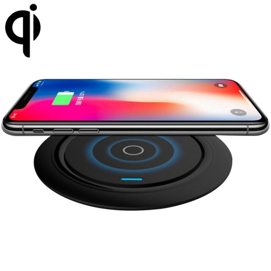 Q18 Fast Charging Qi Wireless Charger Station with Indicator Light(Black) - Wireless Charger by buy2fix | Online Shopping UK | buy2fix