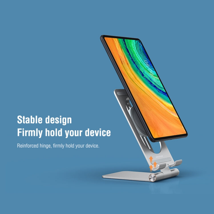 NILLKIN PowerHold Tablet Wireless Charging Stand (Silver) - Desktop Holder by NILLKIN | Online Shopping UK | buy2fix