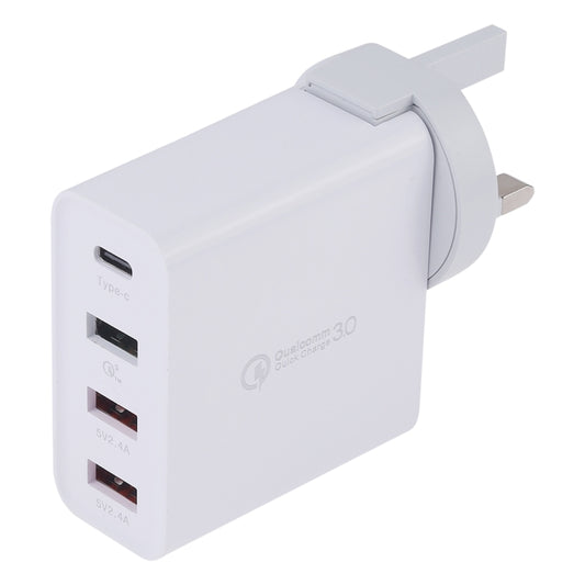 A3P 3A Max Output USB-C / Type-C + QC3.0 + Dual USB 4 Ports Wall Travel Charger, UK Plug - USB Charger by buy2fix | Online Shopping UK | buy2fix