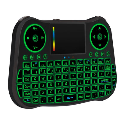 MT08 2.4GHz Mini Wireless Air Mouse QWERTY Keyboard with Colorful Backlight & Touchpad & Multimedia Control for PC, TV(Black) - MINI PC Accessories & Gadgets by buy2fix | Online Shopping UK | buy2fix