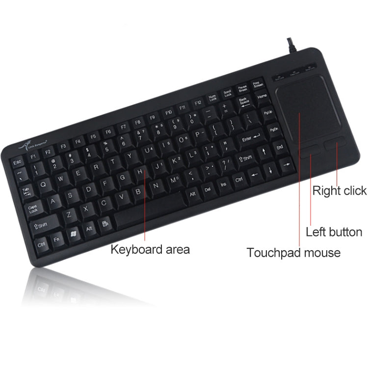 DS-8800 USB Interface Prevent Water Splashing Laser Engraving Character One-piece Wired Touchpad Keyboard, Length: 1.5m - Wired Keyboard by buy2fix | Online Shopping UK | buy2fix