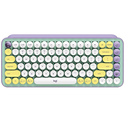 Logitech POP KEYS Round Button Bluetooth Mechanical Keyboard (Purple) - Wireless Keyboard by Logitech | Online Shopping UK | buy2fix