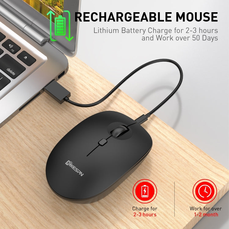 MKESPN 859 2.4G+BT5.0+BT3.0 Three Modes Wireless Mouse (Pink) - Wireless Mice by MKESPN | Online Shopping UK | buy2fix