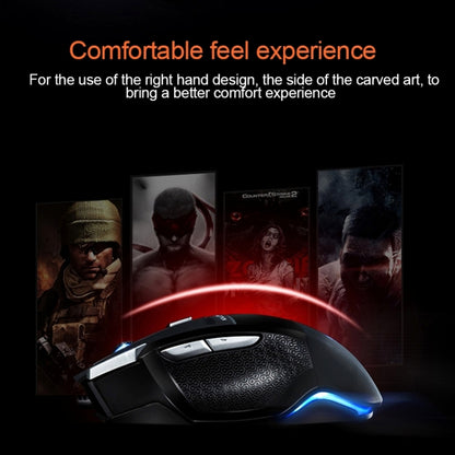 AULA Series SoulKiller II Colourful Light 7D Optical Competitive USB Wired Game Mouse, Maximum Resolution of 3500 DPI(Black) -  by AULA | Online Shopping UK | buy2fix