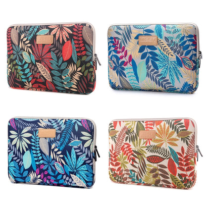 Lisen 7.0 inch Sleeve Case Colorful Leaves Zipper Briefcase Carrying Bag(Black) - Other by buy2fix | Online Shopping UK | buy2fix