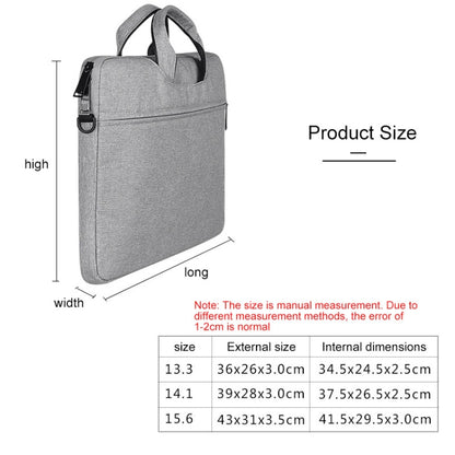 ST01S Waterproof Oxford Cloth Hidden Portable Strap One-shoulder Handbag for 15.6 inch Laptops(Light Grey) - Computer & Networking by buy2fix | Online Shopping UK | buy2fix