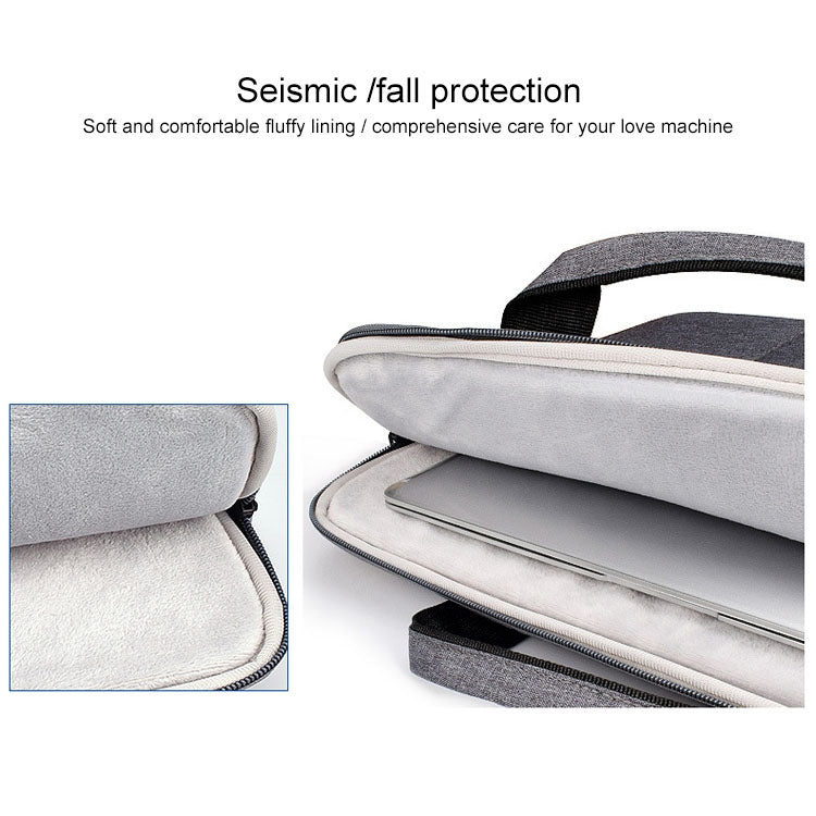 ST02S Waterproof Tear Resistance Hidden Portable Strap One-shoulder Handbag for 14.1 inch Laptops, with Suitcase Belt(Dark Gray) - Computer & Networking by buy2fix | Online Shopping UK | buy2fix