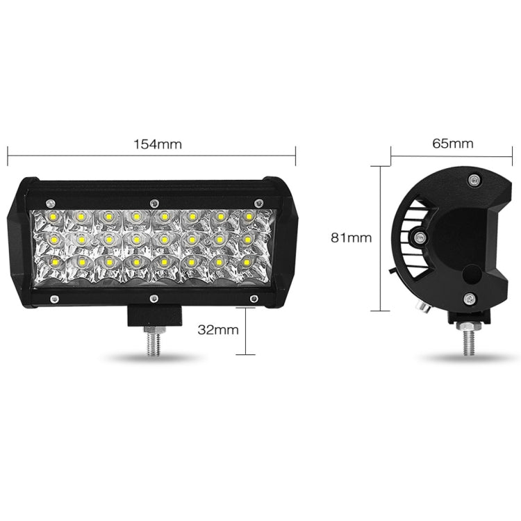 7 inch 18W 1800LM 3 Row LED Strip Light Working Refit Off-road Vehicle Lamp Roof Strip Light - In Car by buy2fix | Online Shopping UK | buy2fix