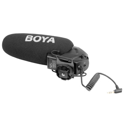 BOYA BY-BM3031 Shotgun Super-cardioid Condenser Broadcast Microphone with Windshield for Canon / Nikon / Sony DSLR Cameras(Black) - Consumer Electronics by BOYA | Online Shopping UK | buy2fix