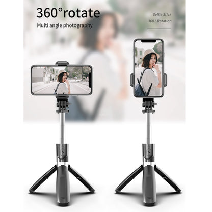 L02 100cm Multi-function Adjustable Bluetooth Self-timer Pole Tripod Selfie Stick (White) - Consumer Electronics by buy2fix | Online Shopping UK | buy2fix