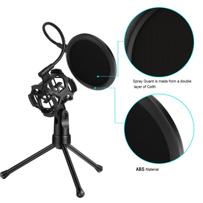 Yanmai PS-2 Recording Microphone Studio Wind Screen Pop Filter Mic Mask Shield, For Studio Recording, Live Broadcast, Live Show, KTV, Online Chat, etc(Black) - Consumer Electronics by Yanmai | Online Shopping UK | buy2fix