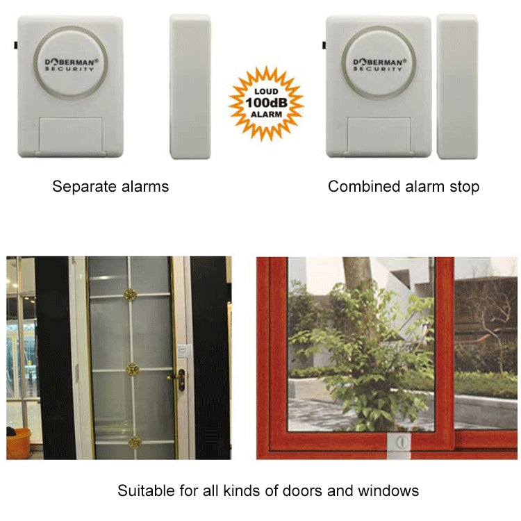 DOBERMAN SE-0119 Household Anti-theft Wireless Remote Control Door Magnetic Sensor Alarm - Security by buy2fix | Online Shopping UK | buy2fix