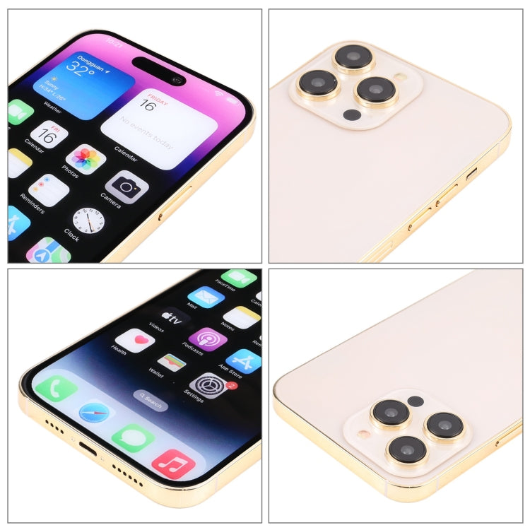 For iPhone 14 Pro Max Color Screen Non-Working Fake Dummy Display Model (Gold) - For iPhone & iPad by buy2fix | Online Shopping UK | buy2fix