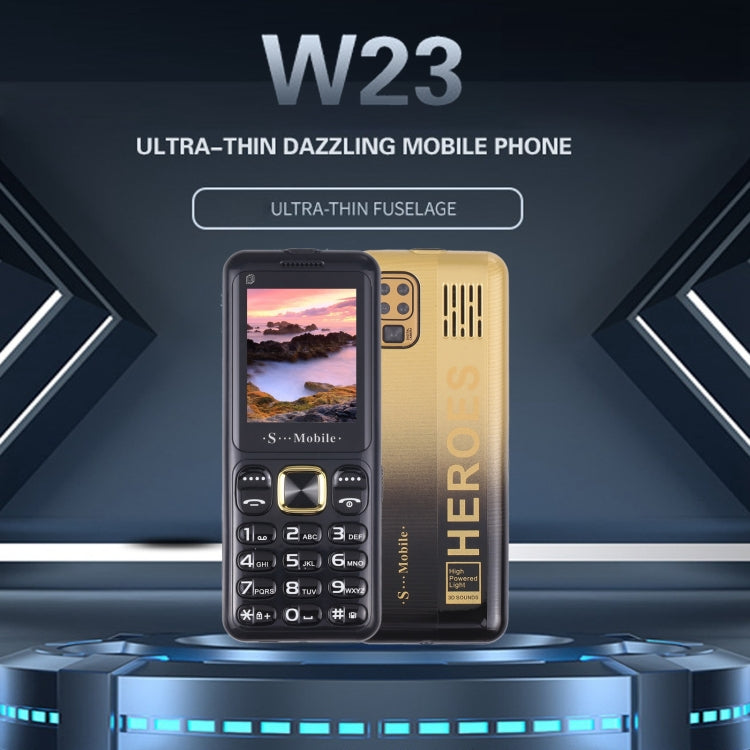 W23 Elder Phone, 2.2 inch, 800mAh Battery, 21 Keys, Support Bluetooth, FM, MP3, GSM, Triple SIM (Gold) - Others by buy2fix | Online Shopping UK | buy2fix