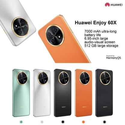 Huawei Enjoy 60X 256GB STG-AL00, China Version, Dual Back Cameras, Side Fingerprint Identification, 7000mAh Battery, 6.95 inch HarmonyOS 3.0 Qualcomm Snapdragon 680 Octa Core 2.4GHz, Network: 4G, OTG, NFC, Not Support Google Play(Silver) - Huawei Mate & P by Huawei | Online Shopping UK | buy2fix