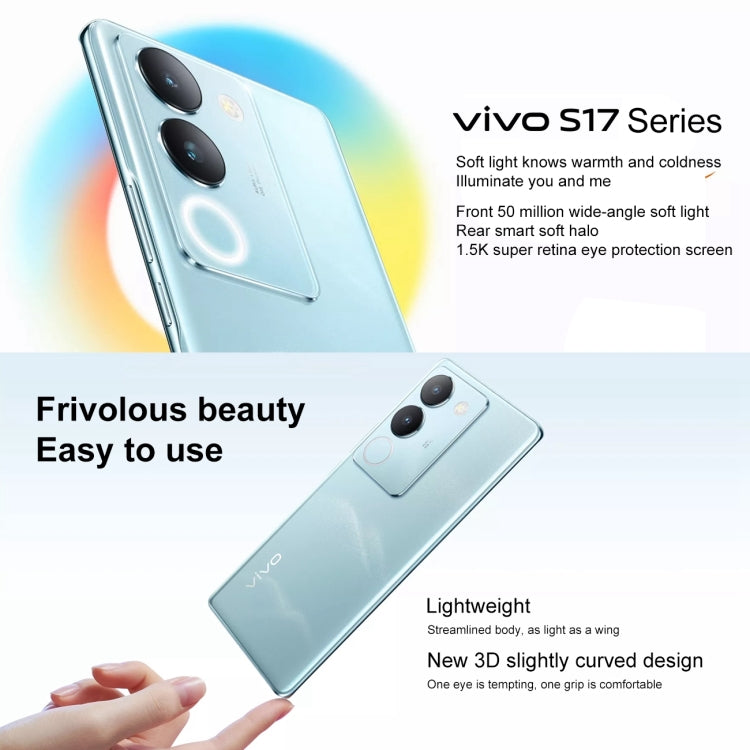 vivo S17 5G, 50MP Camera, 12GB+ 256GB, Dual Back Cameras, Screen Fingerprint Identification, 4600mAh Battery, 6.78 inch Android 13 OriginOS 3 Snapdragon 778G+ Octa Core up to 2.5GHz, OTG, NFC, Network: 5G (Black) - vivo by vivo | Online Shopping UK | buy2fix