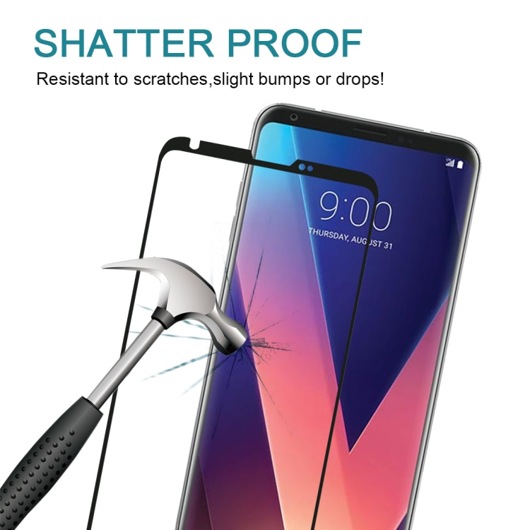 For LG V30 0.26mm 9H Surface Hardness 3D Curved Full Screen Tempered Glass Screen Protector (Black) - Mobile Accessories by buy2fix | Online Shopping UK | buy2fix