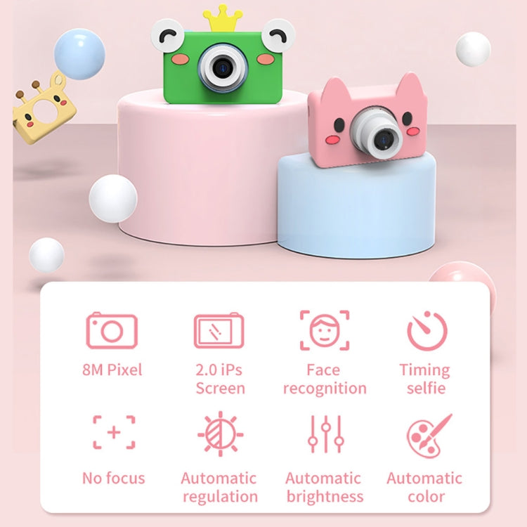 D9 8.0 Mega Pixel Lens Fashion Thin and Light Mini Digital Sport Camera with 2.0 inch Screen & Elk Shape Protective Case & 32G Memory for Children - Consumer Electronics by buy2fix | Online Shopping UK | buy2fix