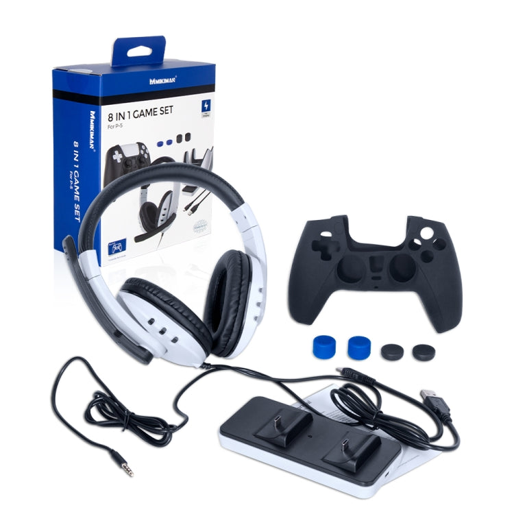 MKP-0592 8 in 1 Game Set For Sony PS5 - Headset & Microphone by buy2fix | Online Shopping UK | buy2fix