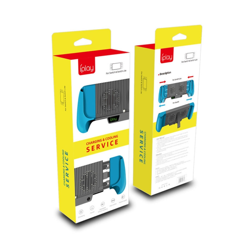 IPLAY Host Charging Grips Stand Shell Cooling Fan for Switch Lite(Blue) - Toys & Hobbies by iplay | Online Shopping UK | buy2fix