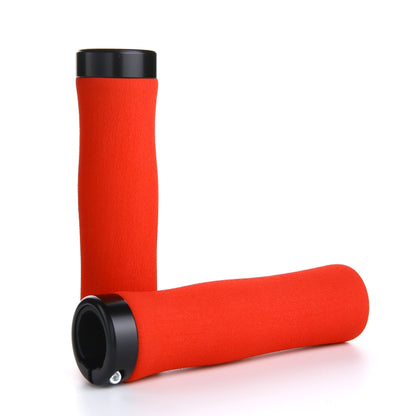 1 Pair AG28 Alloy Lock-Rings + Sponge Bicycle Handlebar Grip (Red) -  by buy2fix | Online Shopping UK | buy2fix
