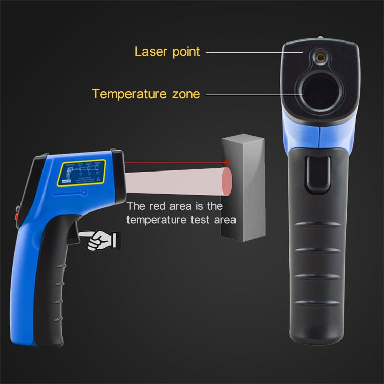 GM333A Portable Digital Laser Point Infrared Thermometer, Temperature Range: -50-400 Celsius Degree - Consumer Electronics by buy2fix | Online Shopping UK | buy2fix