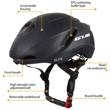 GUB Elite Unisex Adjustable Bicycle Riding Helmet, Size: M(Matte Black) - Protective Helmet & Masks by GUB | Online Shopping UK | buy2fix