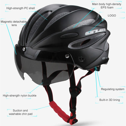 GUB K80 Plus Bike Helmet With Visor And Goggles(Fluorescent Green) - Protective Helmet & Masks by GUB | Online Shopping UK | buy2fix