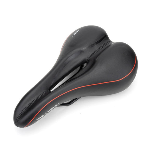 PROMEND SD-565 Hollow Breathable Silicone Bicycle Saddle (Black Red) - Bicycle Saddle by PROMEND | Online Shopping UK | buy2fix